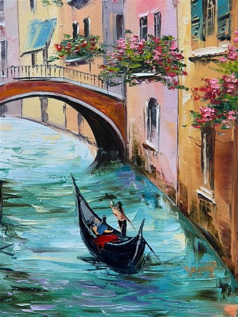 Original Venice Oil Painting on Canvas Venetian Art Italian Oil ...