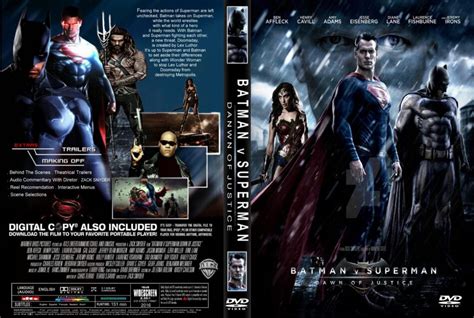 Batman v Superman: Dawn of Justice dvd cover (2016) R1 CUSTOM