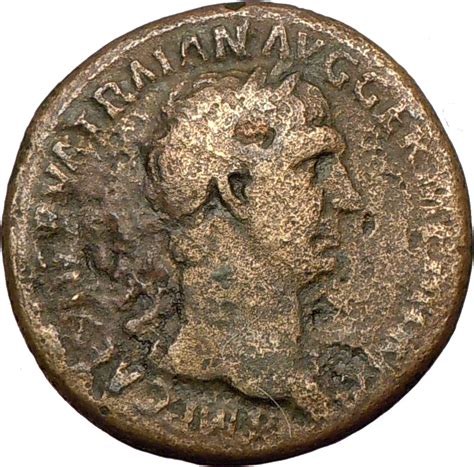 TRAJAN 107AD Big Sestertius Rare Genuine Authentic Ancient Roman Coin ...