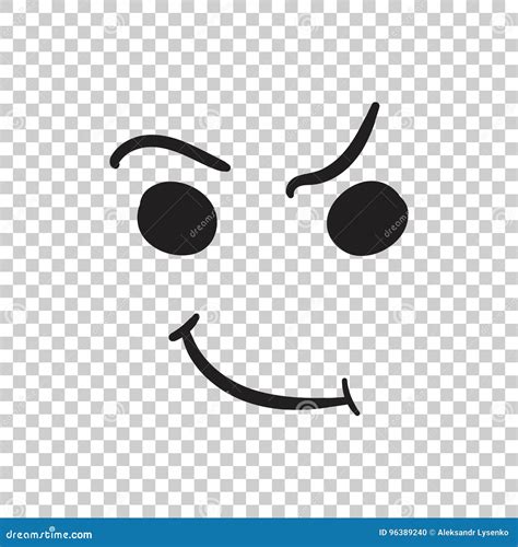 Simple Smile Vector Icon. Hand Drawn Face Doodle Illustration on Stock ...