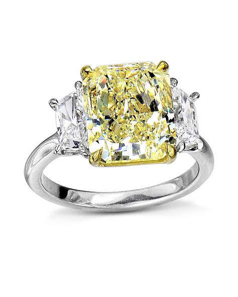 Radiant Yellow Diamond 3-Stone Ring – Turgeon Raine