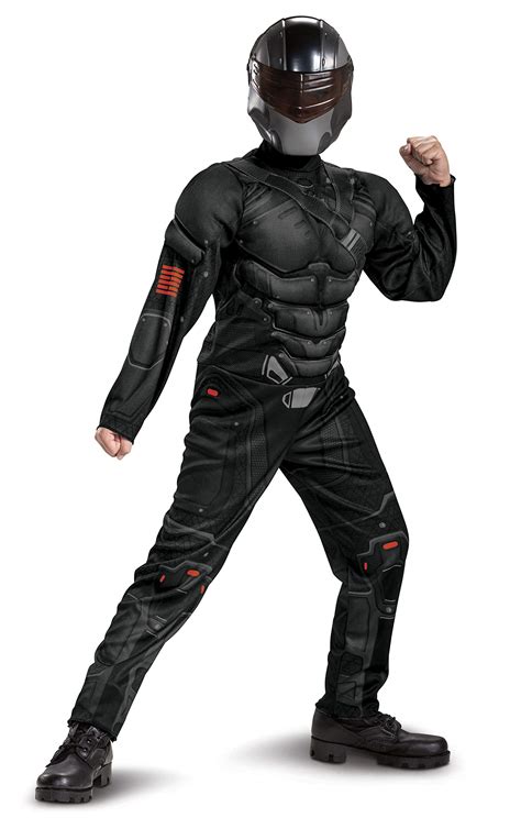 Buy Snake Eyes Costume for Kids, Official GI Joe Costume with Muscles ...