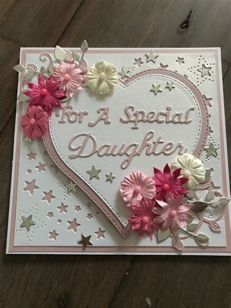 Daughter Birthday Card with Floral Design