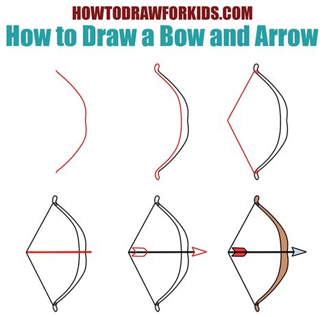 How to Draw a Bow and Arrow - Easy Drawing Tutorial For Kids