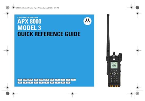 MOTOROLA APX 8000 3 QUICK REFERENCE MANUAL Pdf Download | ManualsLib