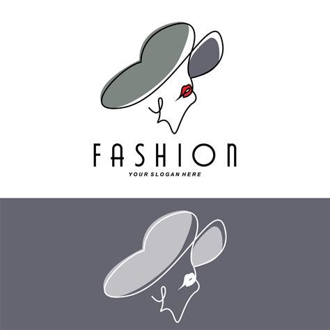 Women's Hat Logo Design Illustration Fashion beauty accessories, and ...