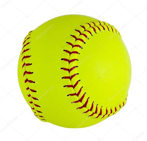 Softball isolated on white background. — Stock Photo © ADonsky #159598568