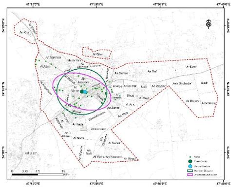 shows the measure of the central tendency of residential sites in ...