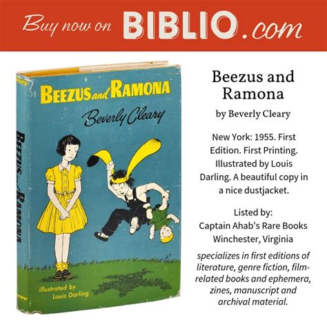 Beezus and Ramona, 1955, first edition. | Beverly cleary, Rare books, Books