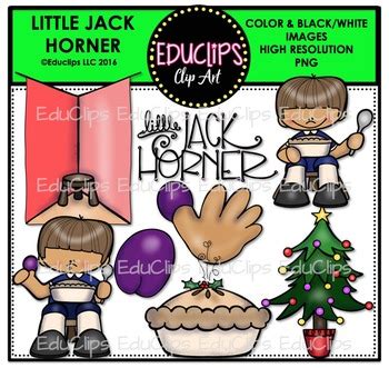 Little Jack Horner Nursery Rhyme Clip Art Bundle {Educlips Clipart} by ...