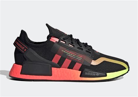 adidas NMD R1 V2 Signal Green Signal Pink Release | SneakerNews.com