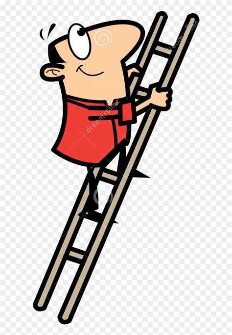 Download Image Freeuse Stock Climbing A Ladder Clipart - Cartoon Man ...