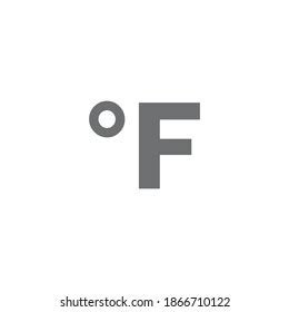 Degree Symbol Fahrenheit On White Background Stock Vector (Royalty Free ...