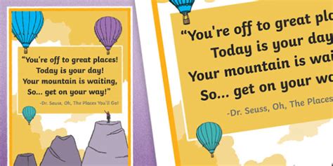 FREE! - Dr Seuss Oh The Places You'll Go Poster | CfE Resources