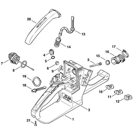 Stihl MS 260 Chainsaw (MS260) Parts Diagram, Tank Housing