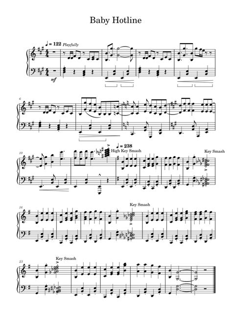 Baby hotline – Jack Stauber Sheet music for Piano (Solo) | Musescore.com