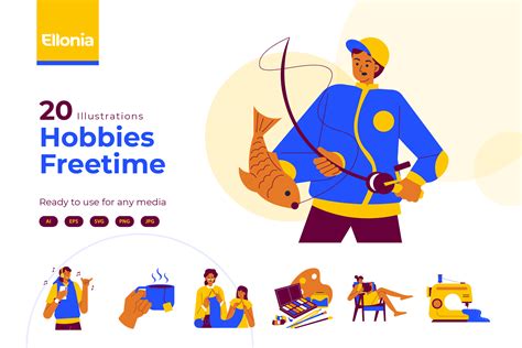 Premium Hobbies Free Time Illustration pack from Entertainment ...