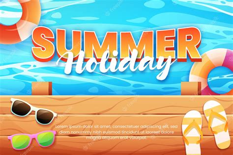 Premium Vector | Summer party background illustration template with 3d text