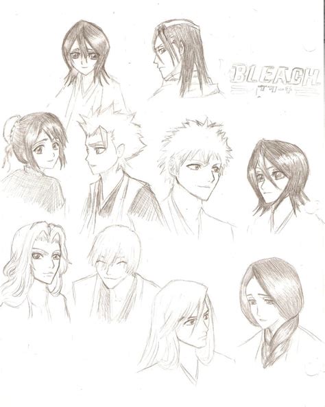 Bleach Character Sketches by AkinaAdanashi on DeviantArt