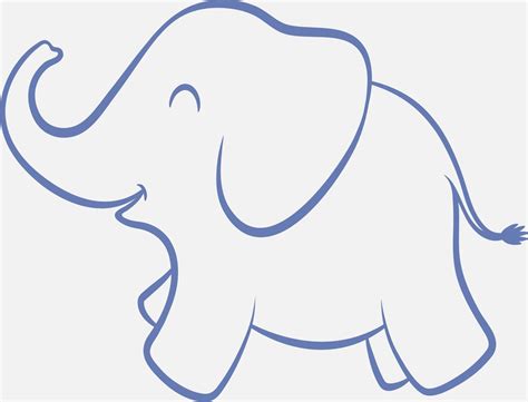 Baby elephant outline clip art jpg - Clipartix