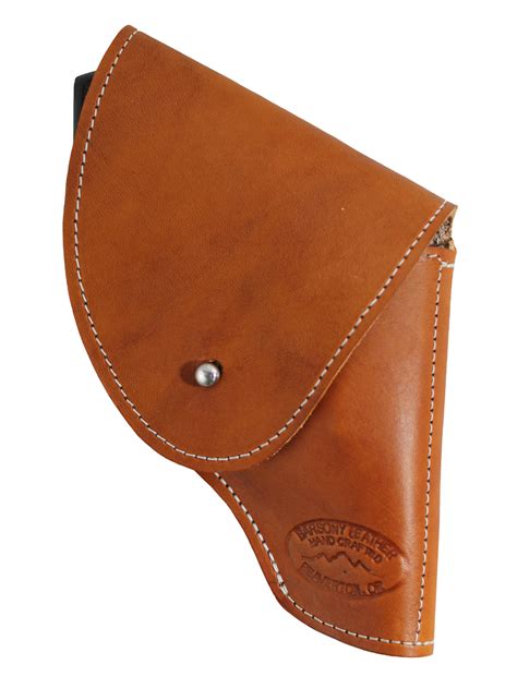 Saddle Tan Leather Flap Holster for Snub Nose 2" 22 38 357 41 44 ...