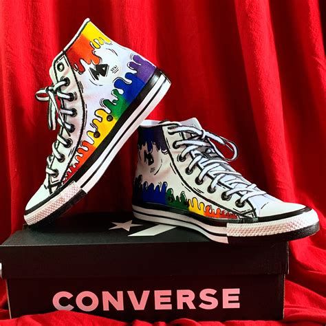 Custom Cartoon Drip Converse - Etsy UK