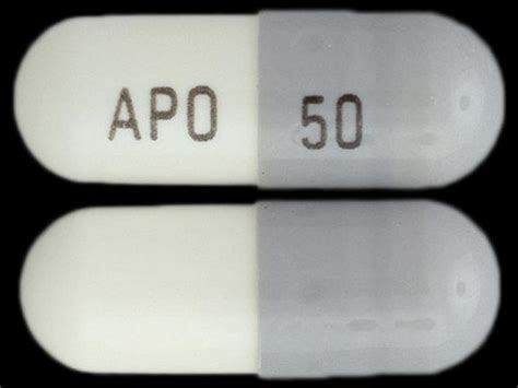 APO 50 Pill Gray & White Capsule/Oblong - Pill Identifier