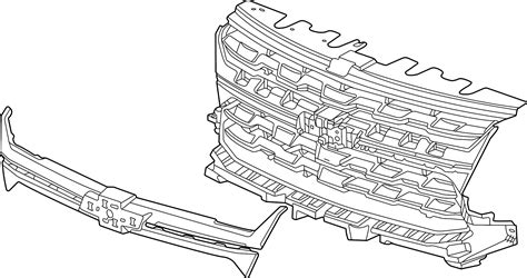 Chevrolet Colorado Grille (Upper, Lower). 2021-22, W/O ZR2, ZR2 ...