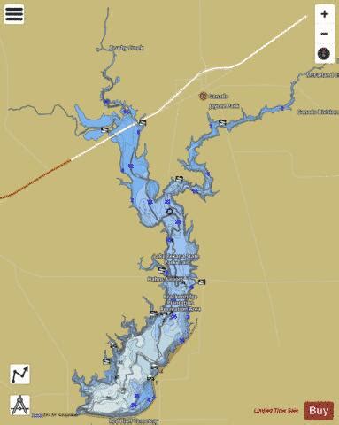 Texana Fishing Map | Nautical Charts App