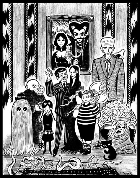 The Addams Family | Mike Sgier Comics, Prints & Illustration