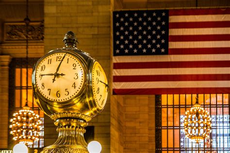 Wallpaper : night, flag, time, USA, station, clock, grand, central, ny ...