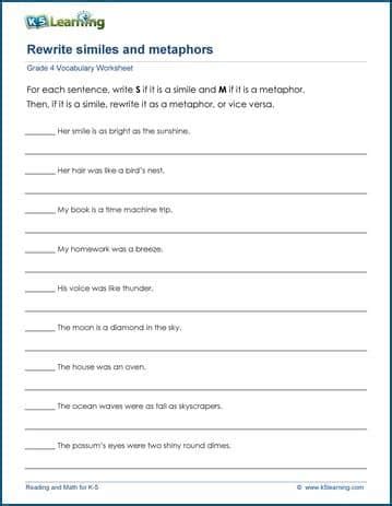 vocabulary worksheets printable and organized by subject k5 learning ...