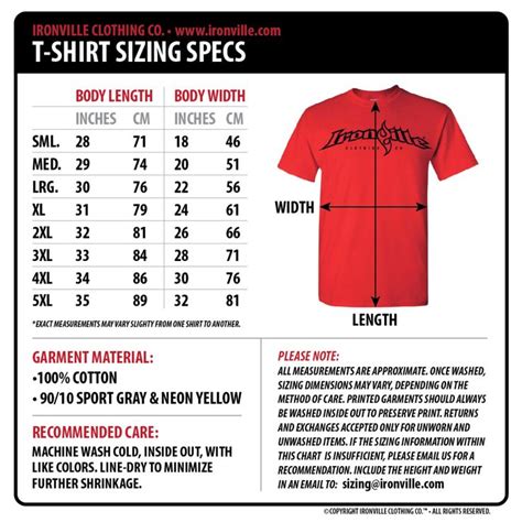 Basic Sizing Information | Shirts, Clothing size chart, Powerlifting shirts