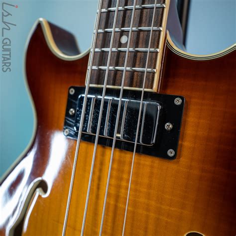 Jay Turser Semi-Hollow Bass Sunburst – Ish Guitars