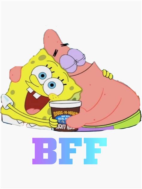 "BFF- SpongeBob and Patrick" Sticker by Max199716 | Redbubble