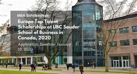 Europe Top Talent Scholarships at UBC Sauder School of Business in ...