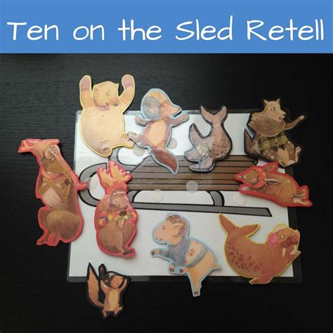 Ten on the Sled by Kim Norman: Copy and print animals and sled ...