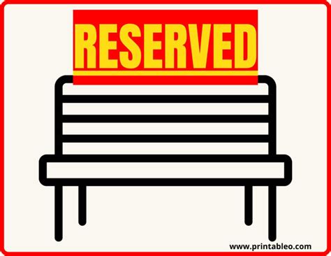 25+ Reserved Seat Signs | Download Printable PDFs