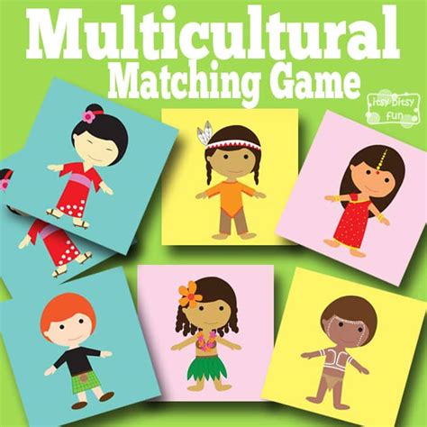 Multicultural Printable - Itsy Bitsy Fun