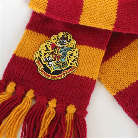 Harry Potter Scarf Knitting Pattern in Hogwarts House Colors - Studio Knit