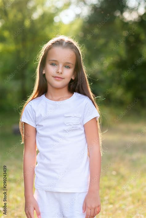 Beautiful Little Girl With Brown Hair