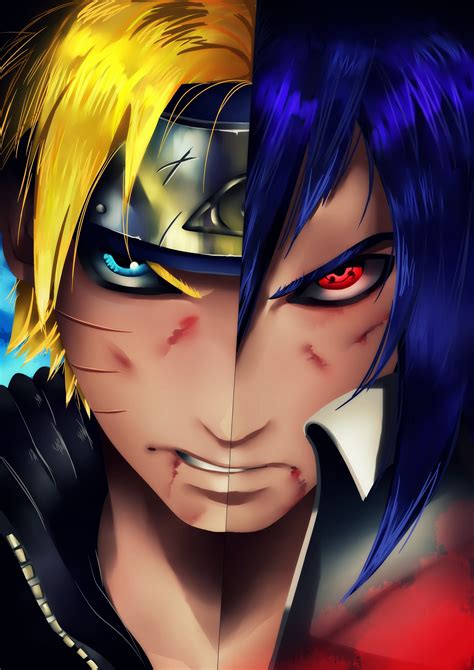 ArtStation - Naruto Vs Sasuke Fanart