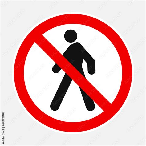 Unauthorized person not allowed vector illustration sign - Editable ...