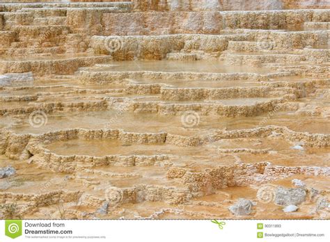 Mammoth Hot Springs Closeup Stock Image - Image of minerals ...