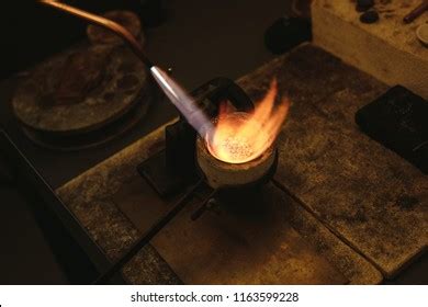 Melting Gold Small Crucible Making Jewelry Stock Photo 1163599228 ...