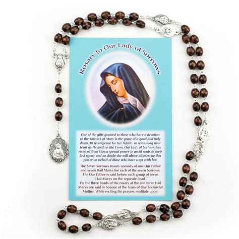 CHAPLET OF THE SEVEN SORROWS OF MARY WITH CARD | EWTN Religious Catalogue