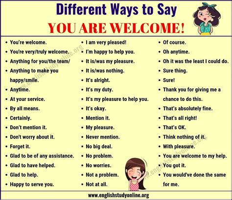 Ways To Say You Re Welcome