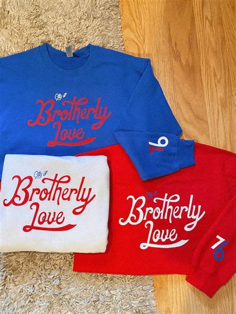 City of Brotherly Love Crewneck Sixers Sweatshirt L 76ers - Etsy