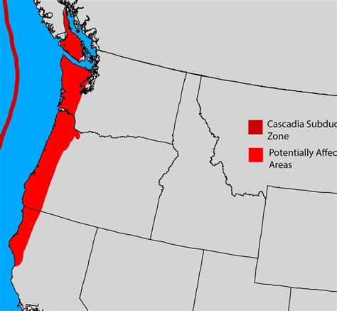 Cascadia Subduction Zone Earthquake Map - Map