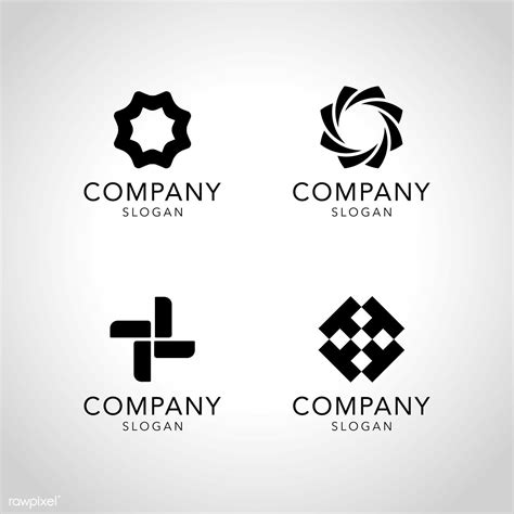 Black company logo collection vector | premium image by rawpixel.com ...